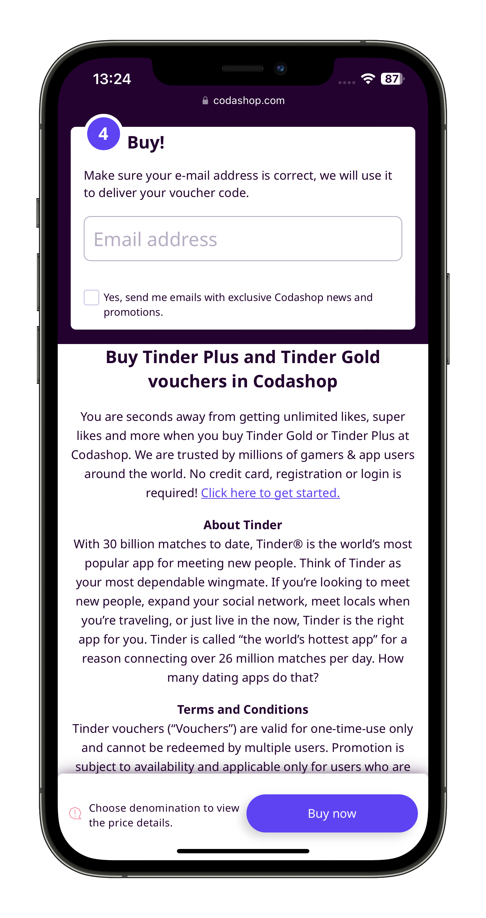 Como comprar e resgatar o Tinder Voucher – Codashop Brasil